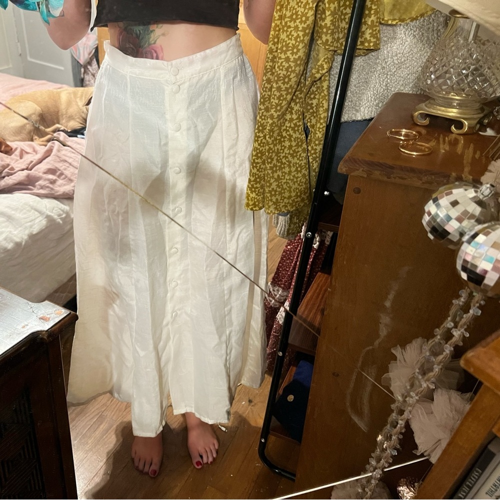 Vintage 70s boho prairie maxi skirt